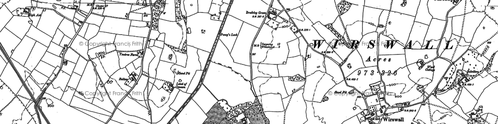 Old map of Bradeley Green in 1897
