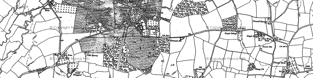 Old map of Bradfield in 1887