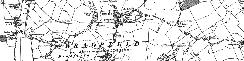 Old map of Jacques Hall in 1896