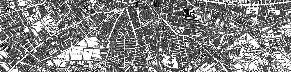 Old map of Bradford in 1890