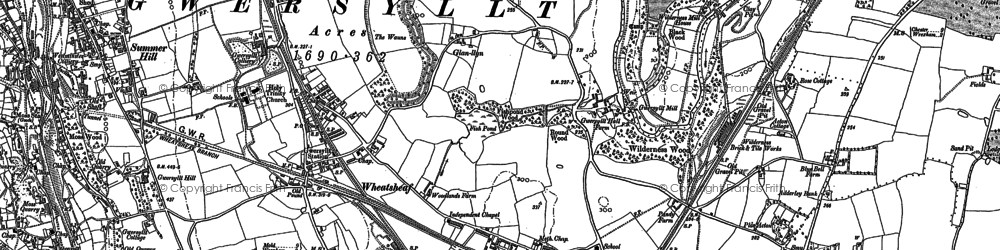Old map of Bradley in 1898