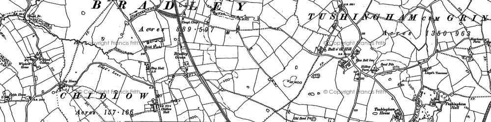 Old map of Bradley Green in 1897