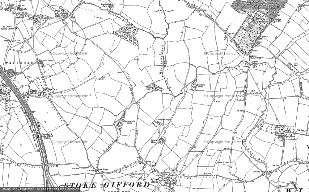 Old Map of Bradley Stoke, 1880 in 1880