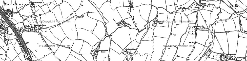 Old map of Bradley Stoke in 1880