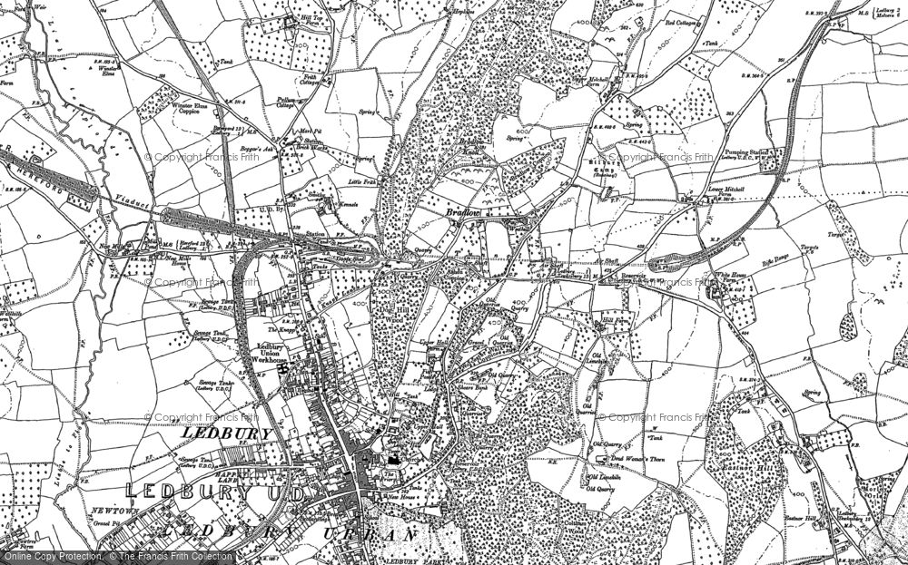 Old Map of Bradlow, 1886 - 1903 in 1886