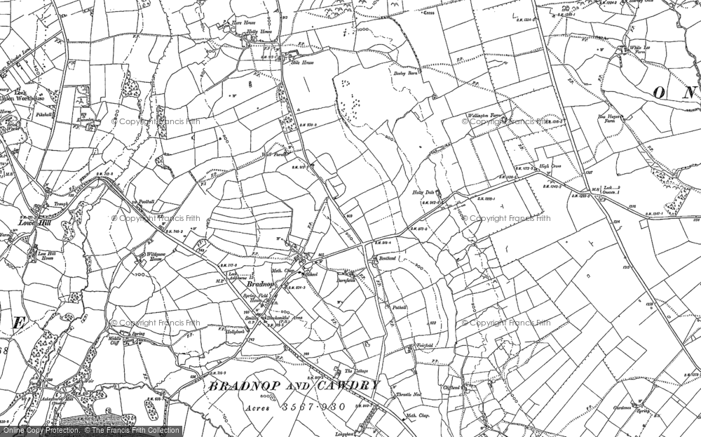 Old Map of Bradnop, 1879 - 1880 in 1879