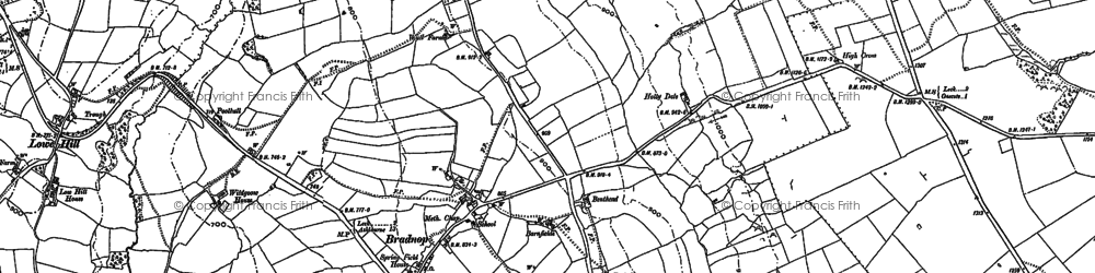 Old map of Bradnop in 1879