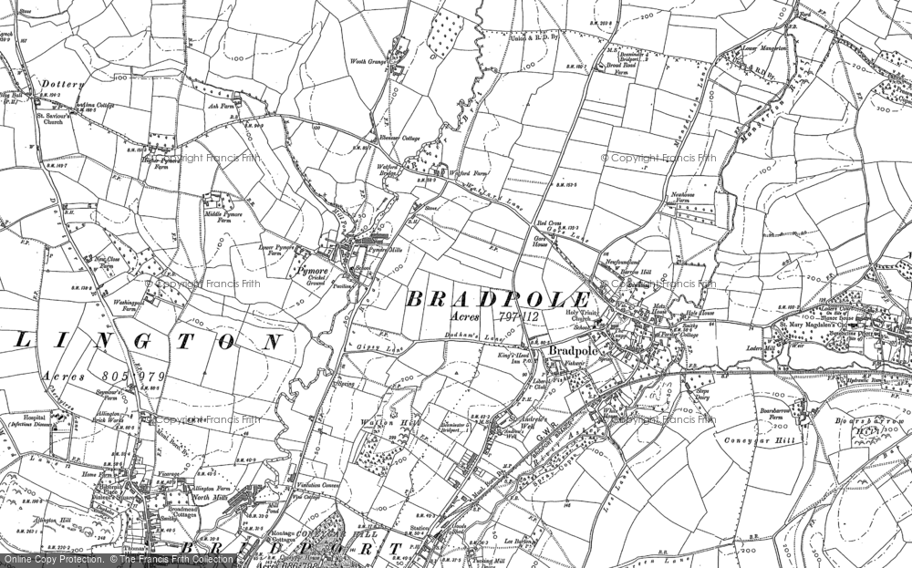 Old Map of Historic Map covering St Andrew's Well in 1901