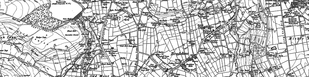 Old map of Bradshaw in 1891