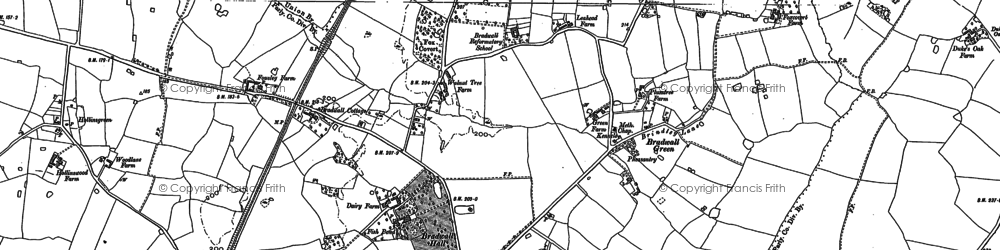 Old map of Bradwall Ho in 1897