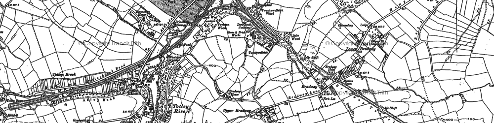 Old map of Bradway in 1903