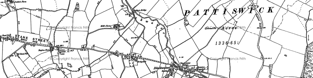 Old map of Perry Green in 1895