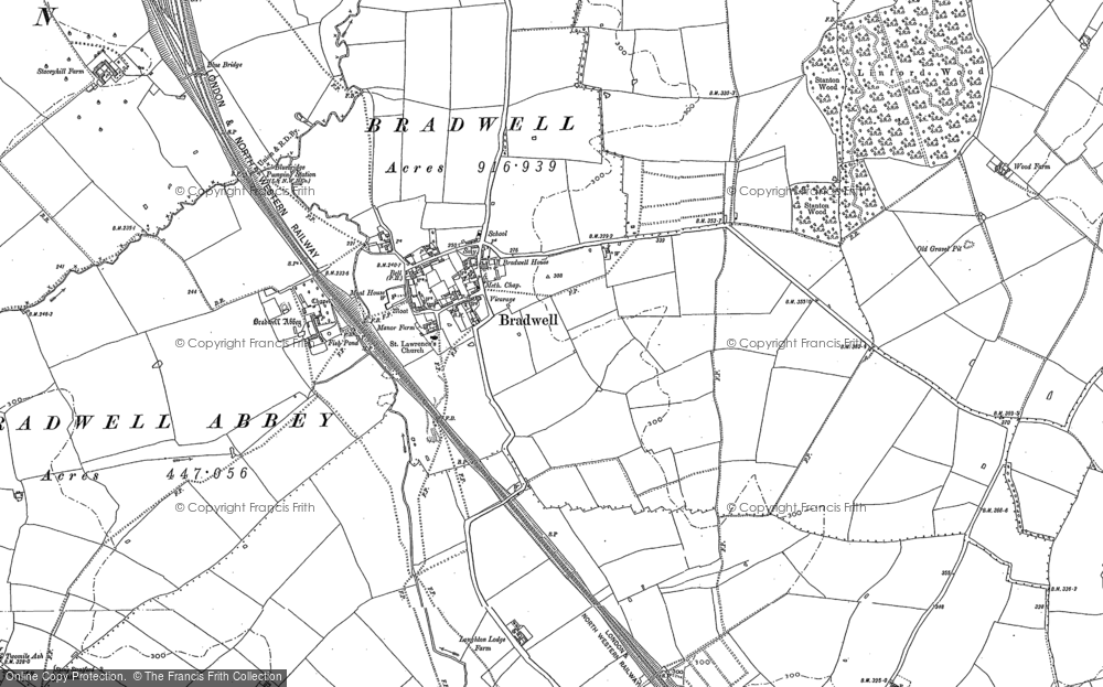Old Map of Bradwell, 1898 - 1924 in 1898