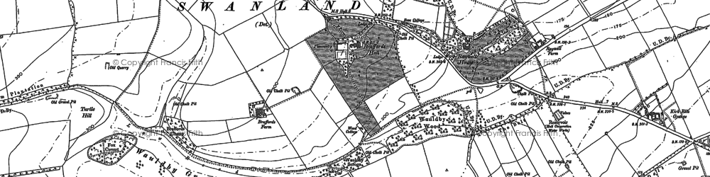 Old map of Braffords Hall in 1888