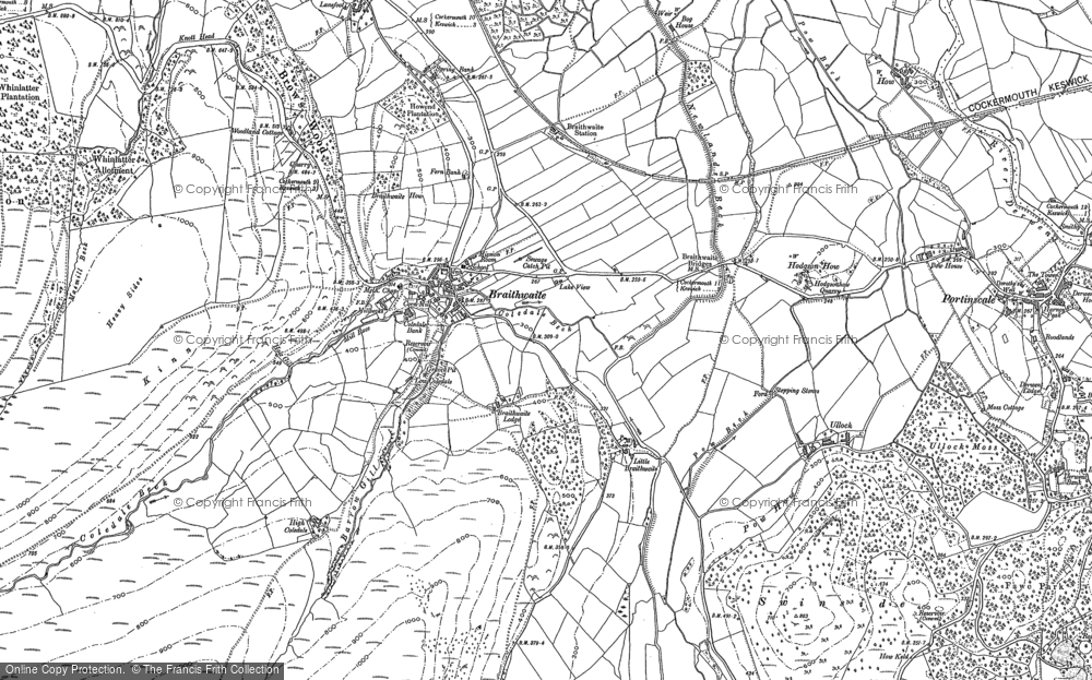 Old Map of Braithwaite, 1898 in 1898