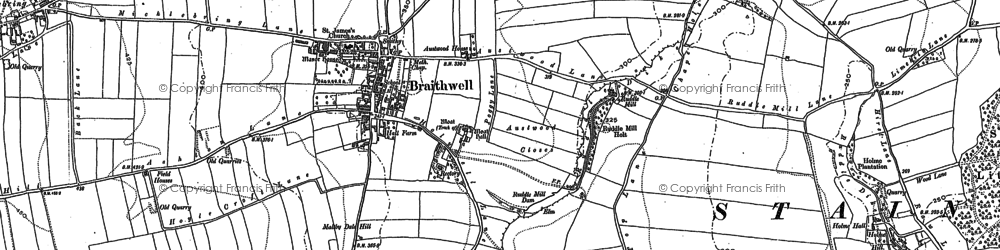 Old map of Braithwell in 1891