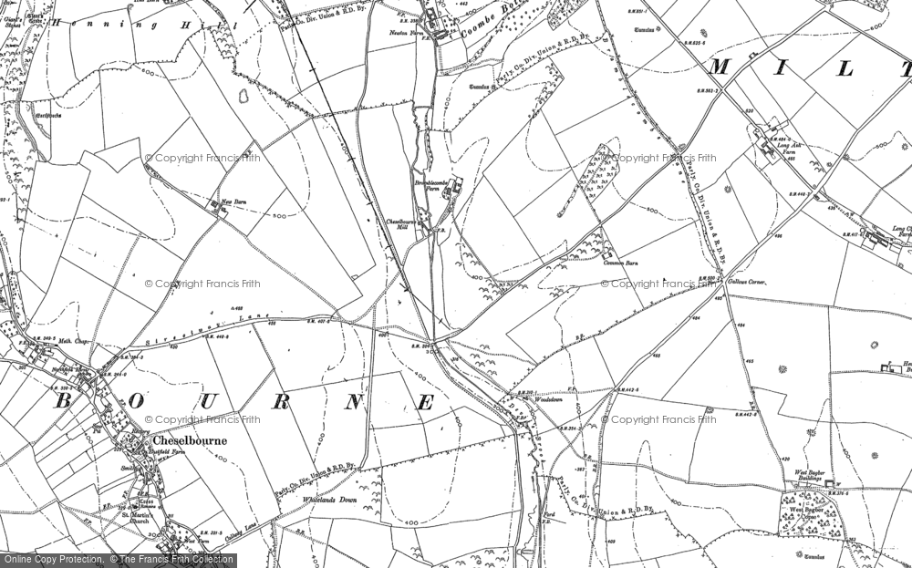 Old Map of Bramblecombe, 1887 in 1887