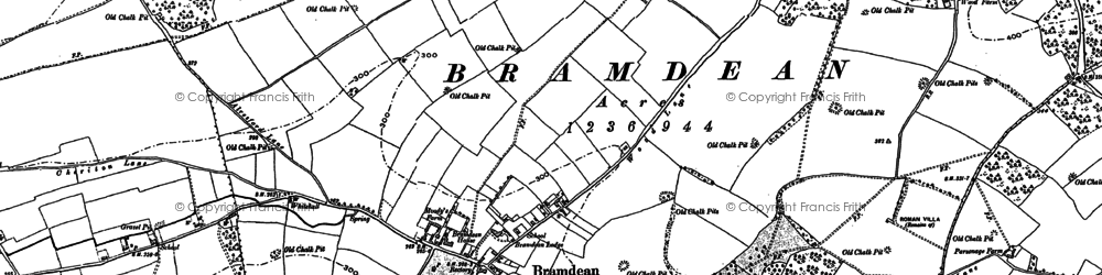 Old map of Bramdean in 1895