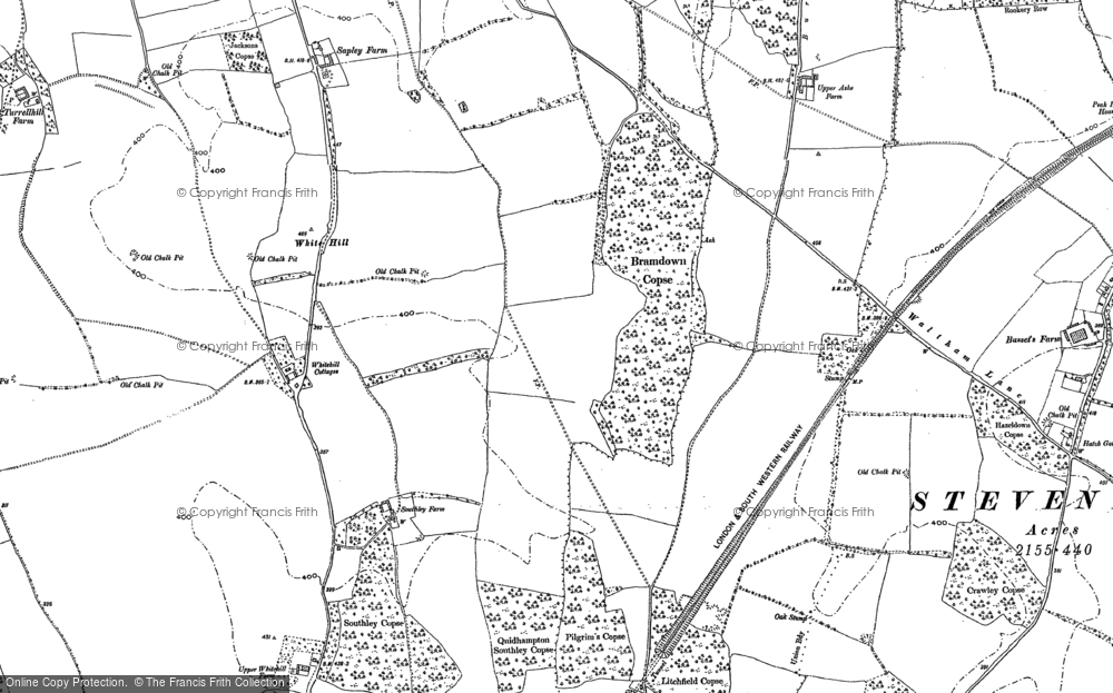 Old Map of Historic Map covering Laverstoke Wood in 1894