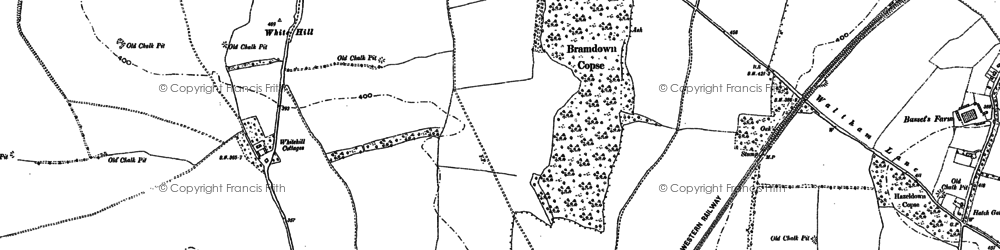 Old map of Bramdown Copse in 1894