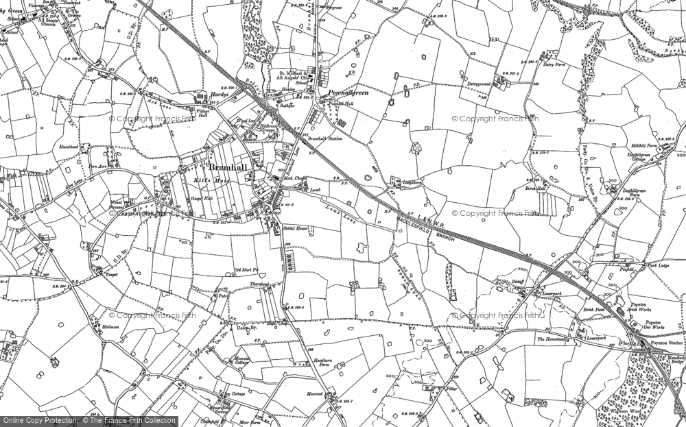 Old Map of Bramhall, 1897 in 1897