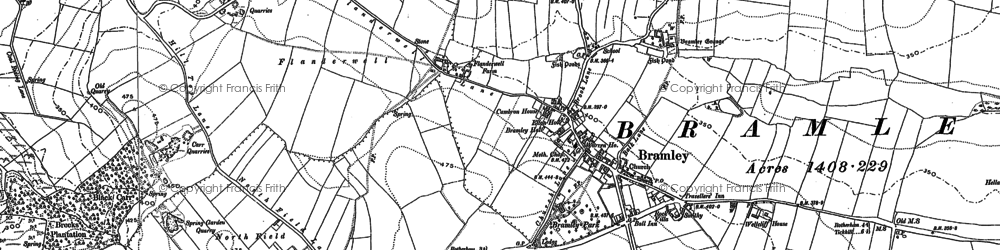 Old map of Bramley in 1847