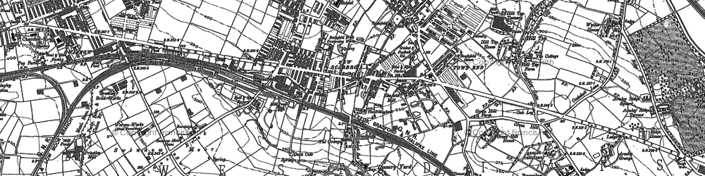 Old map of Moorside in 1891