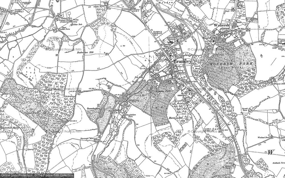 Old Map of Bramley, 1895 in 1895