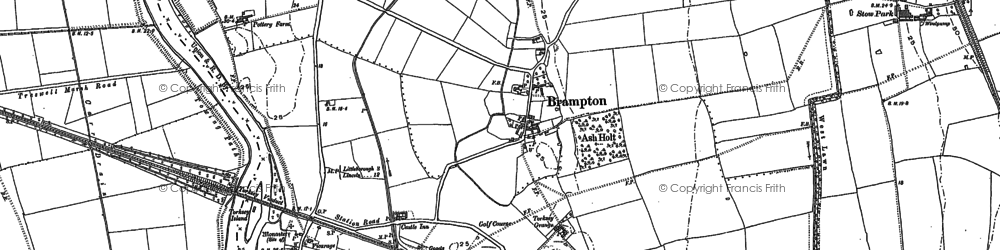 Old map of Brampton in 1885