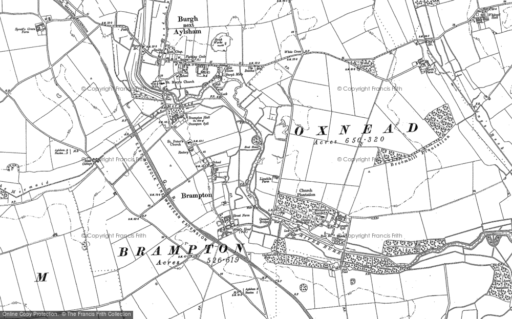 Old Map of Brampton, 1885 in 1885