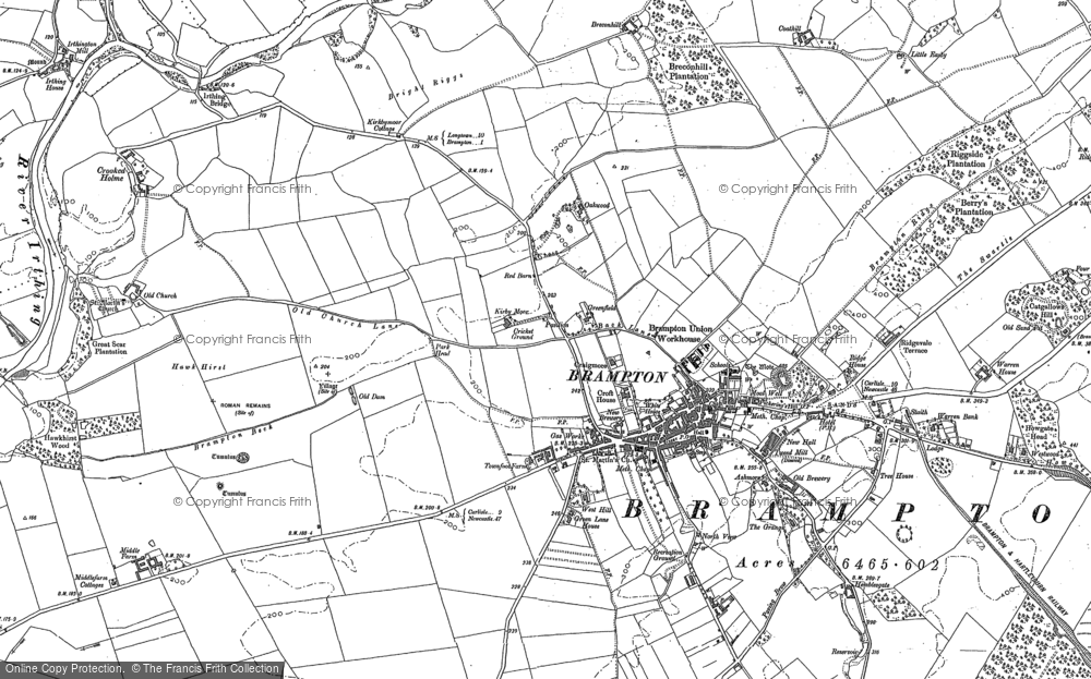 Old Map of Brampton, 1897 in 1897