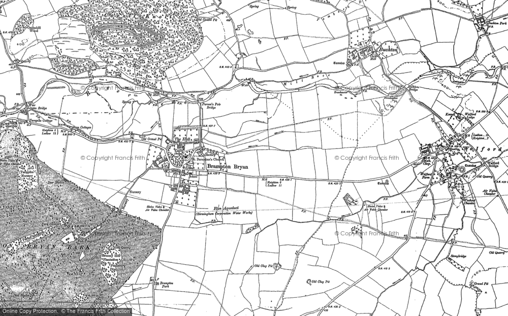 Old Map of Brampton Bryan, 1902 in 1902