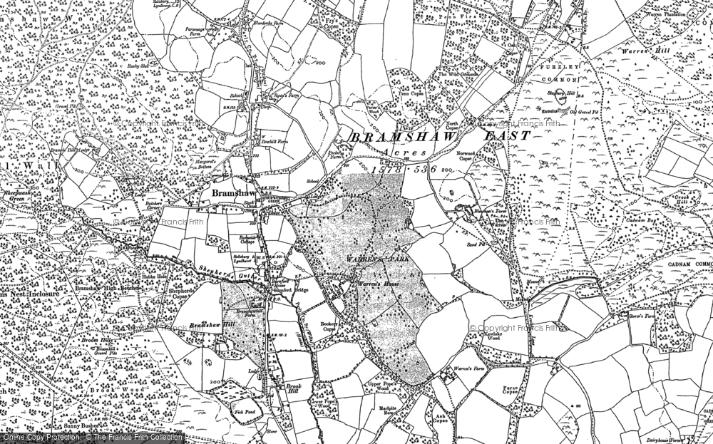Old Map of Bramshaw, 1895 - 1908 in 1895