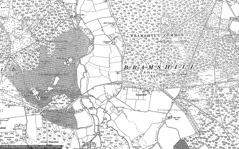 Old Map of Bramshill, 1894 - 1912 in 1894