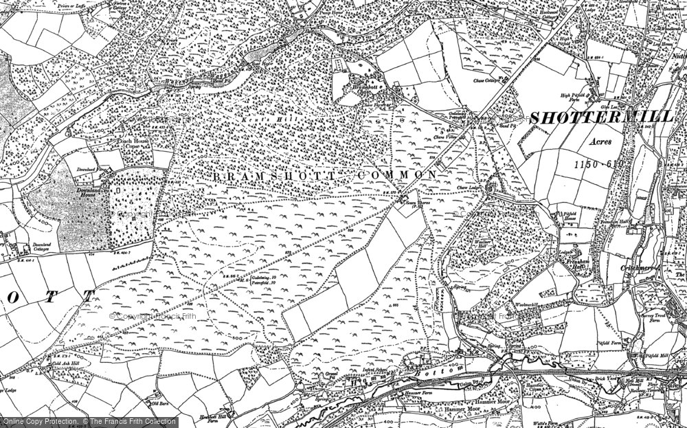 Old Map of Bramshott Chase, 1909 in 1909