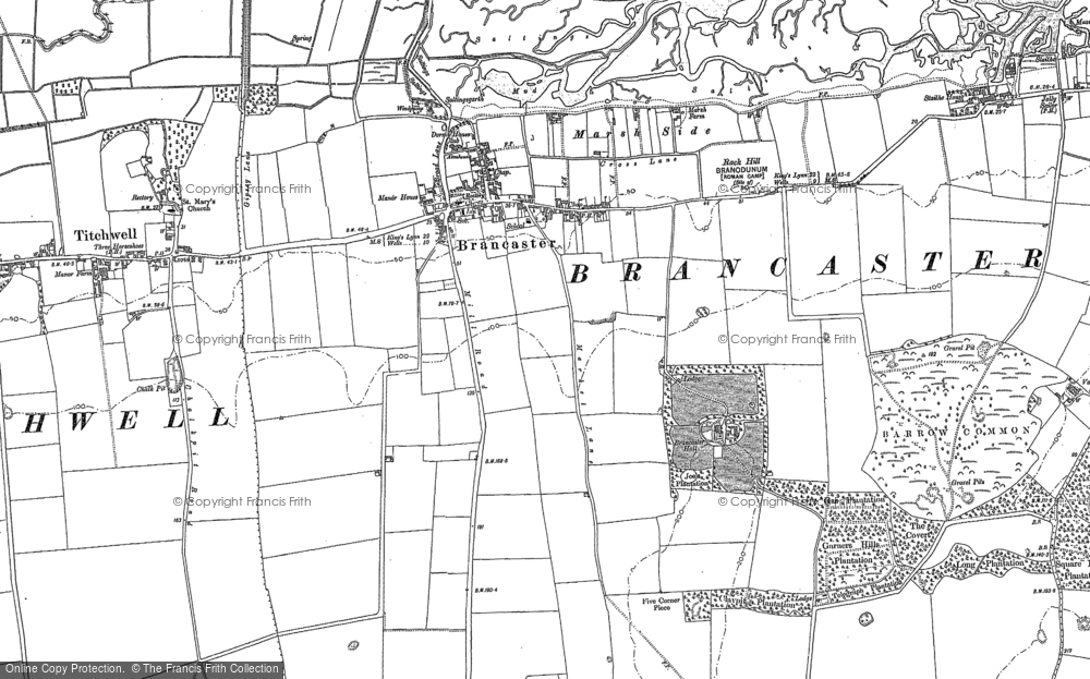 Old Map of Brancaster, 1904 in 1904