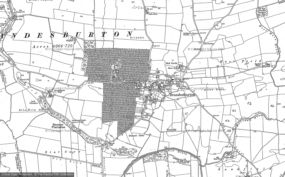 Old Map of Brandesburton, 1890 in 1890