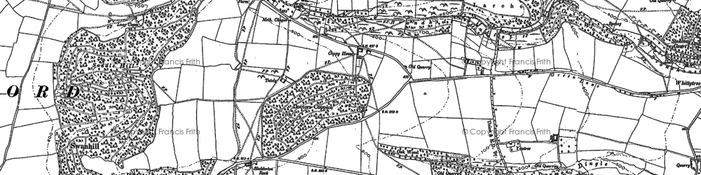 Old map of Brandhill in 1883