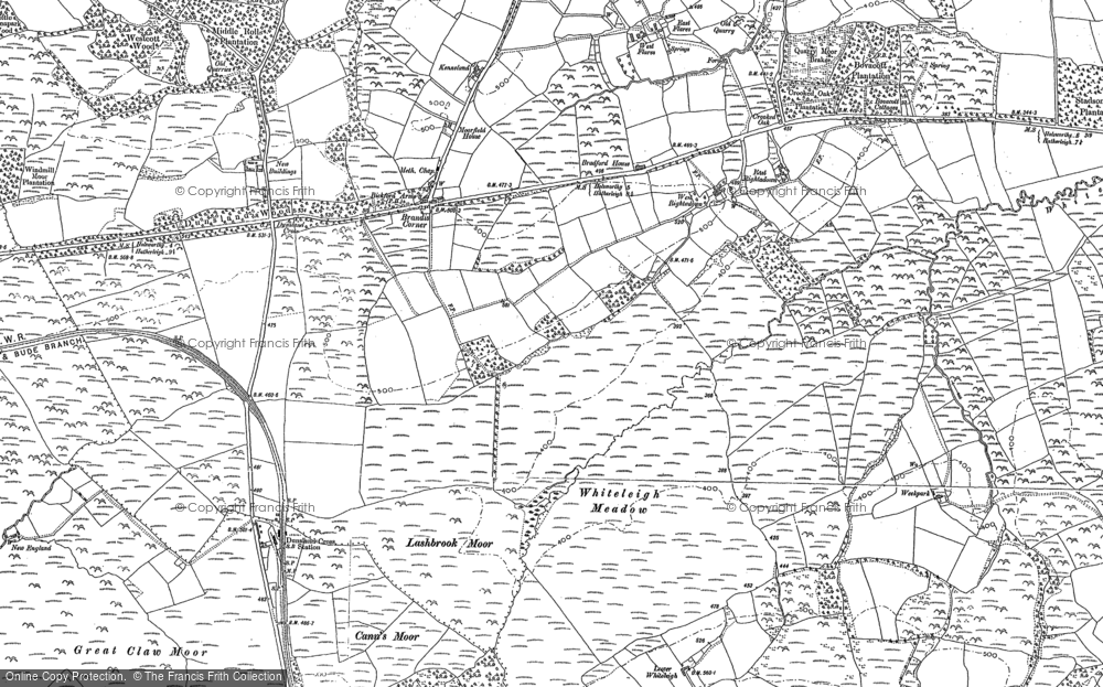 Old Map of Brandis Corner, 1883 - 1884 in 1883