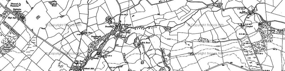 Old map of Whin Fell in 1898