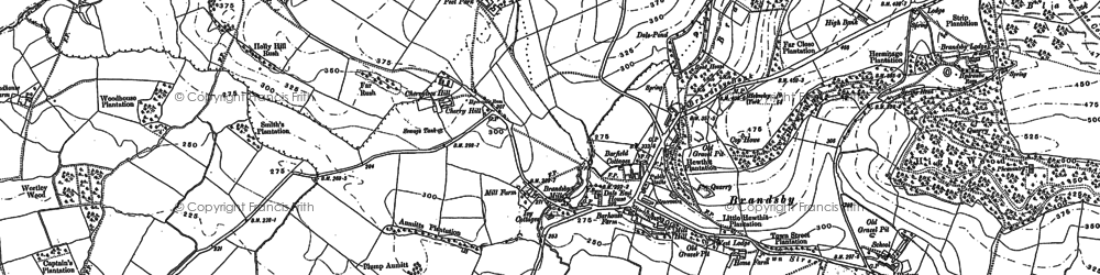 Old map of Brandsby in 1889