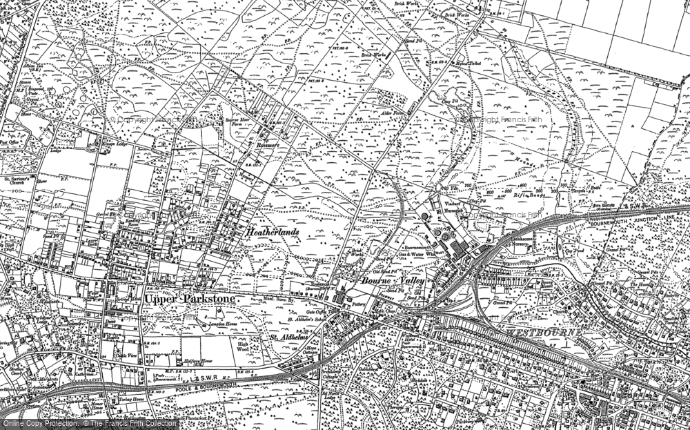 Old Map of Branksome, 1889 - 1900 in 1889