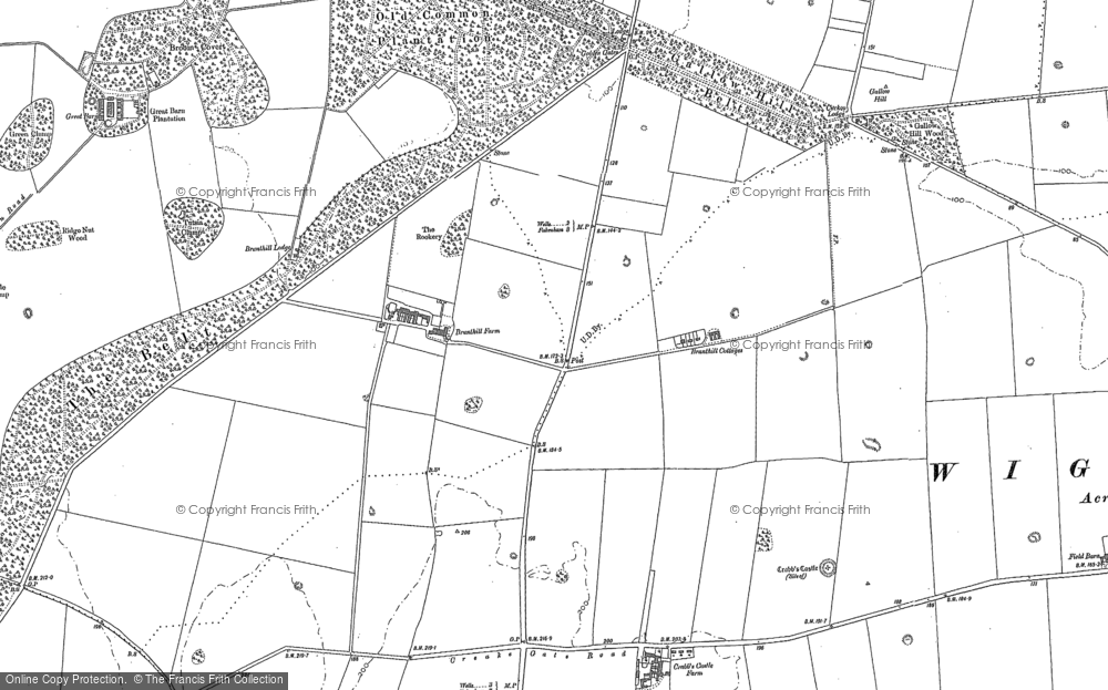 Old Map of Branthill Cotts, 1886 in 1886