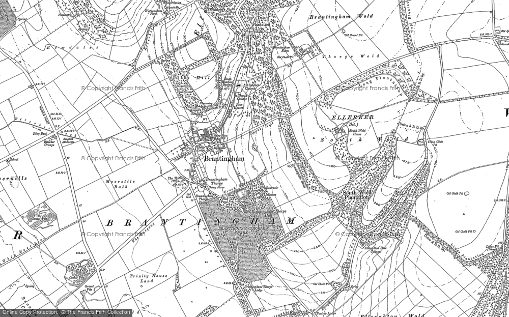 Old Map of Historic Map covering Bilks Hill in 1888