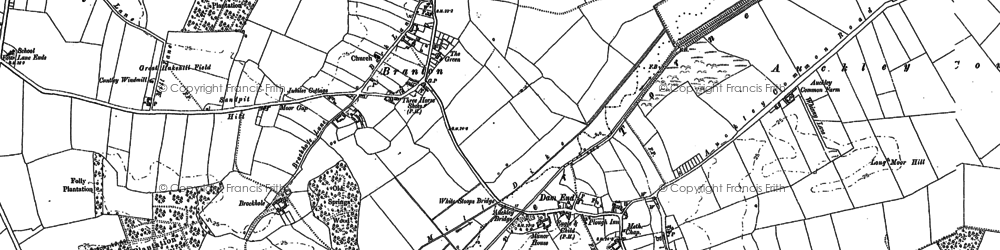 Old map of Branton in 1901