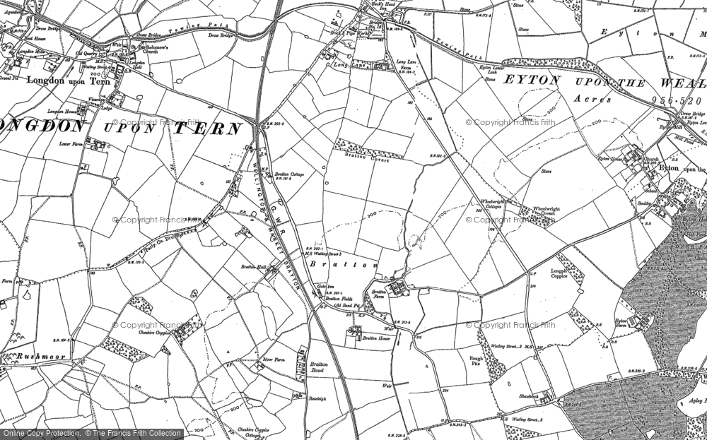 Old Map of Bratton, 1881 in 1881