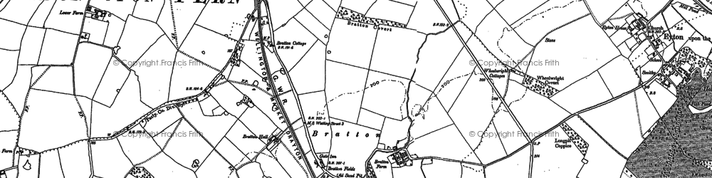 Old map of Bratton in 1881