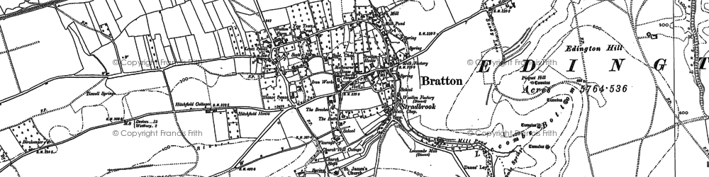 Old map of Bratton Camp in 1900