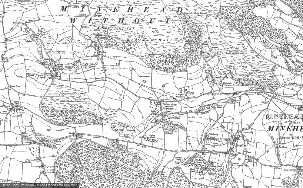 Old Map of Historic Map covering Bratton Court in 1902