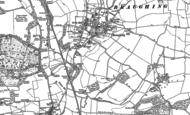 Old Map of Braughing, 1919